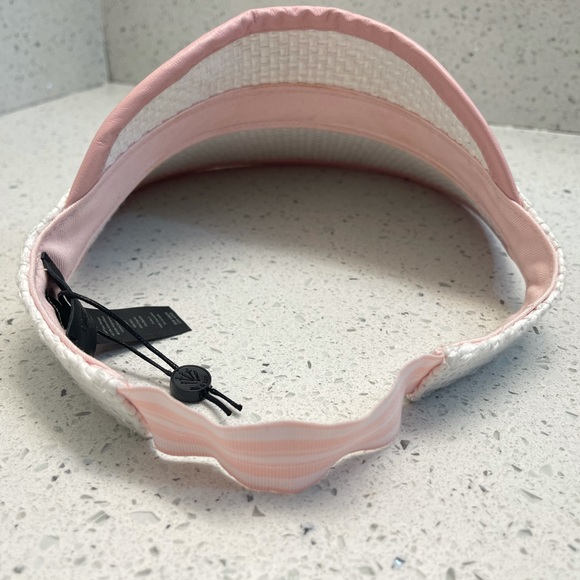 rag and bone White and Pink Straw Visor